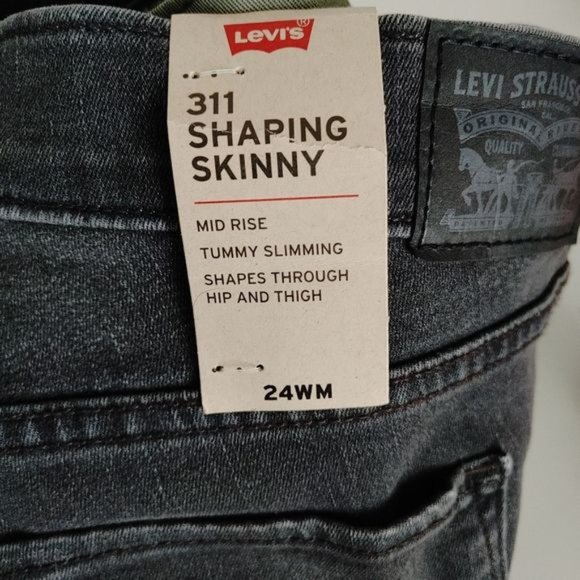 Levi’s Grey black Jeans Plus Size 24 - Picture 7 of 9